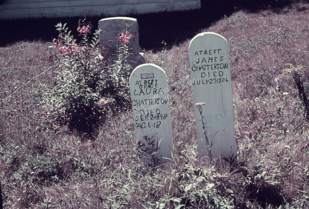 Photo of handwritten tombstones